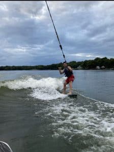 Our GM, Austin Stollar wakeboarding